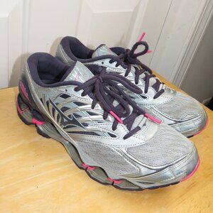 Mizuno Wave Prophecy 8 Running Shoes Women's Size US 10/EU 41 Silver/Gray/Pink